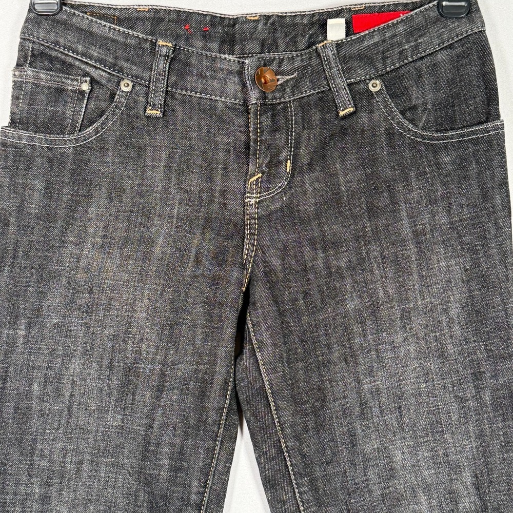 X2 Jeans‎ Women's 0 Black Denim Slim Low Rise Straight Leg Dark Wash 29x24.5 in